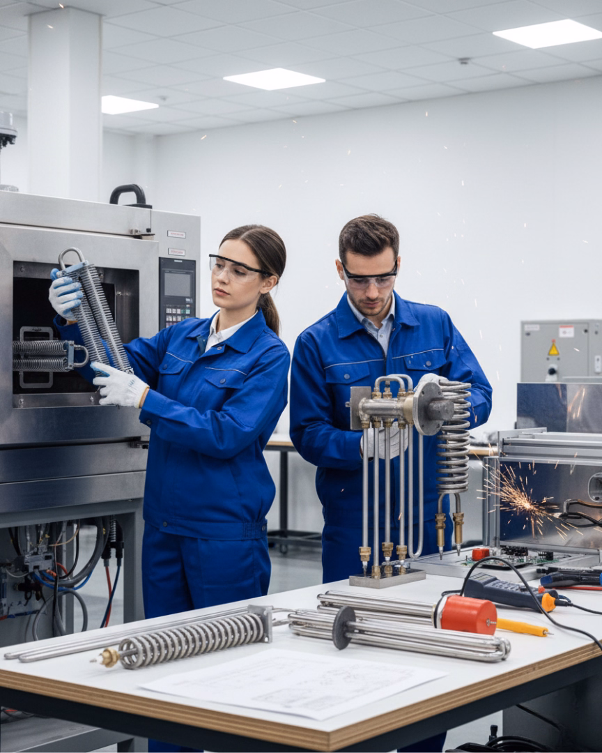 Experts designing high-performance heating equipment